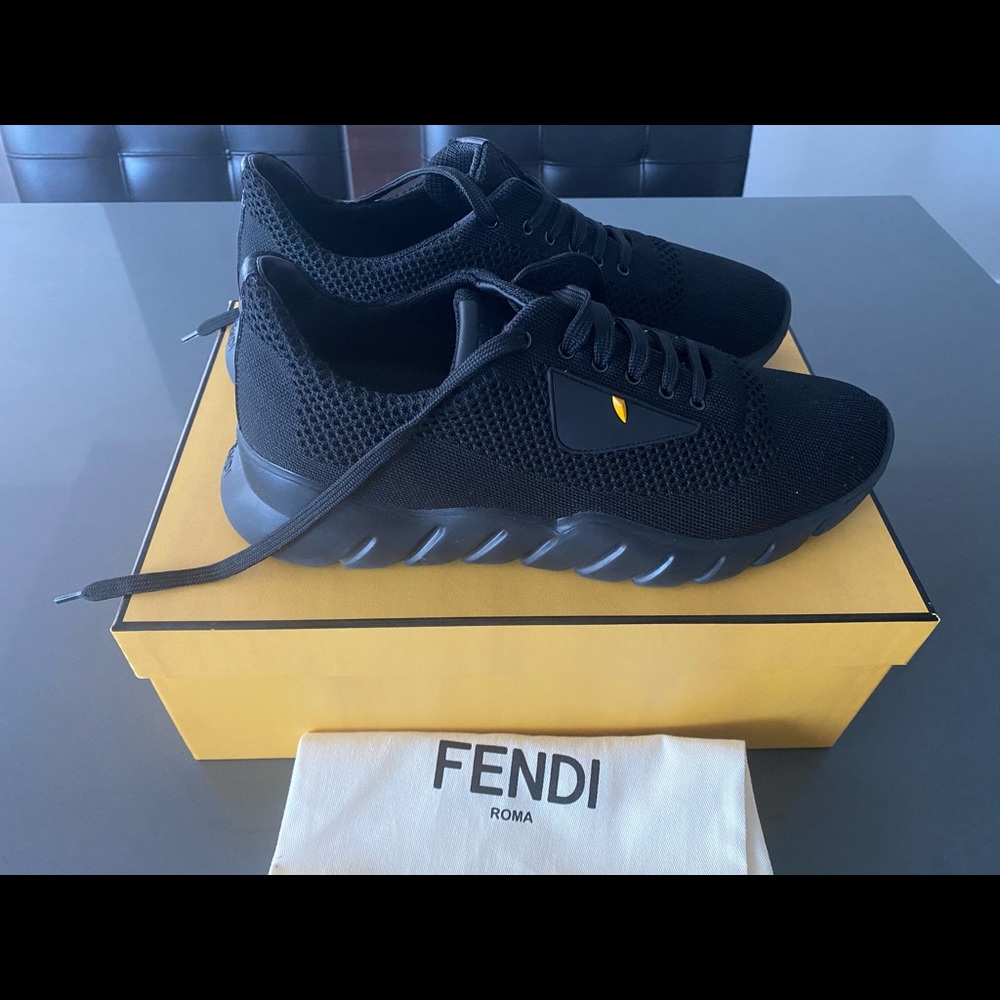 Fendi Black fabrics runners UK8